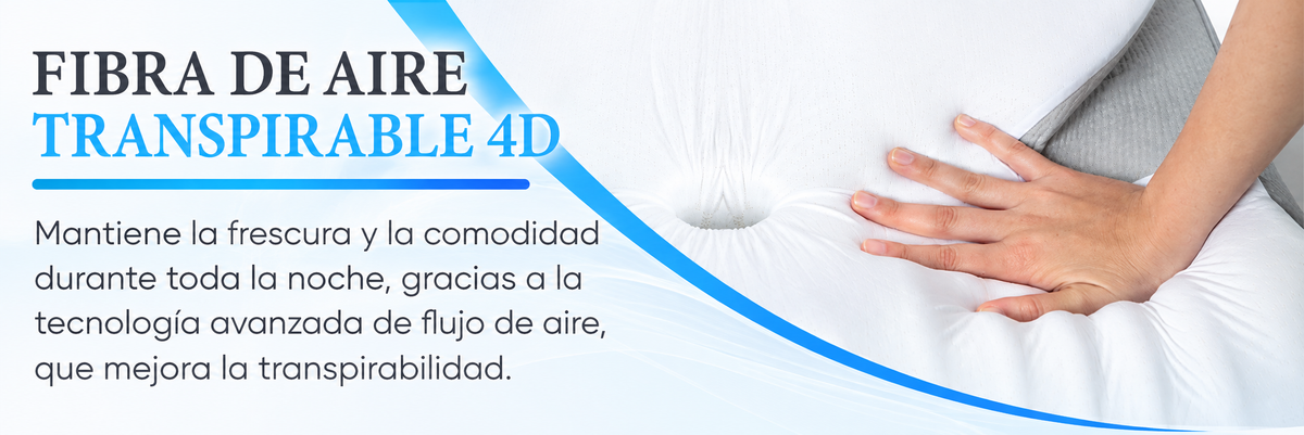 blessedia.com - Almohada cervical viscoelástica, diseñada para ofrecer un descanso cómodo y confortable.