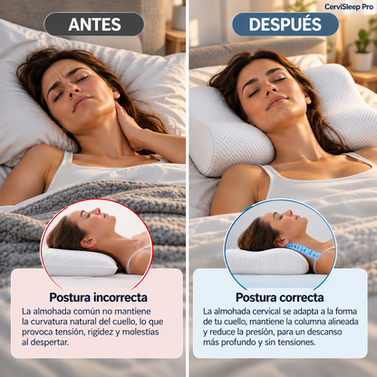 Almohada Cervical Viscoelástica - Cervisleep Pro™