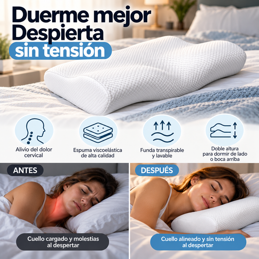 Almohada Cervical Viscoelástica - Cervisleep Pro™